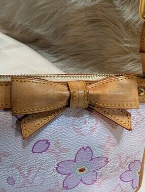 Louis Vuitton Murakami Pink Cherry Blossom Pochette W/ Strap